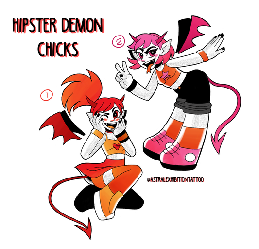 Hipster Demon Chicks
